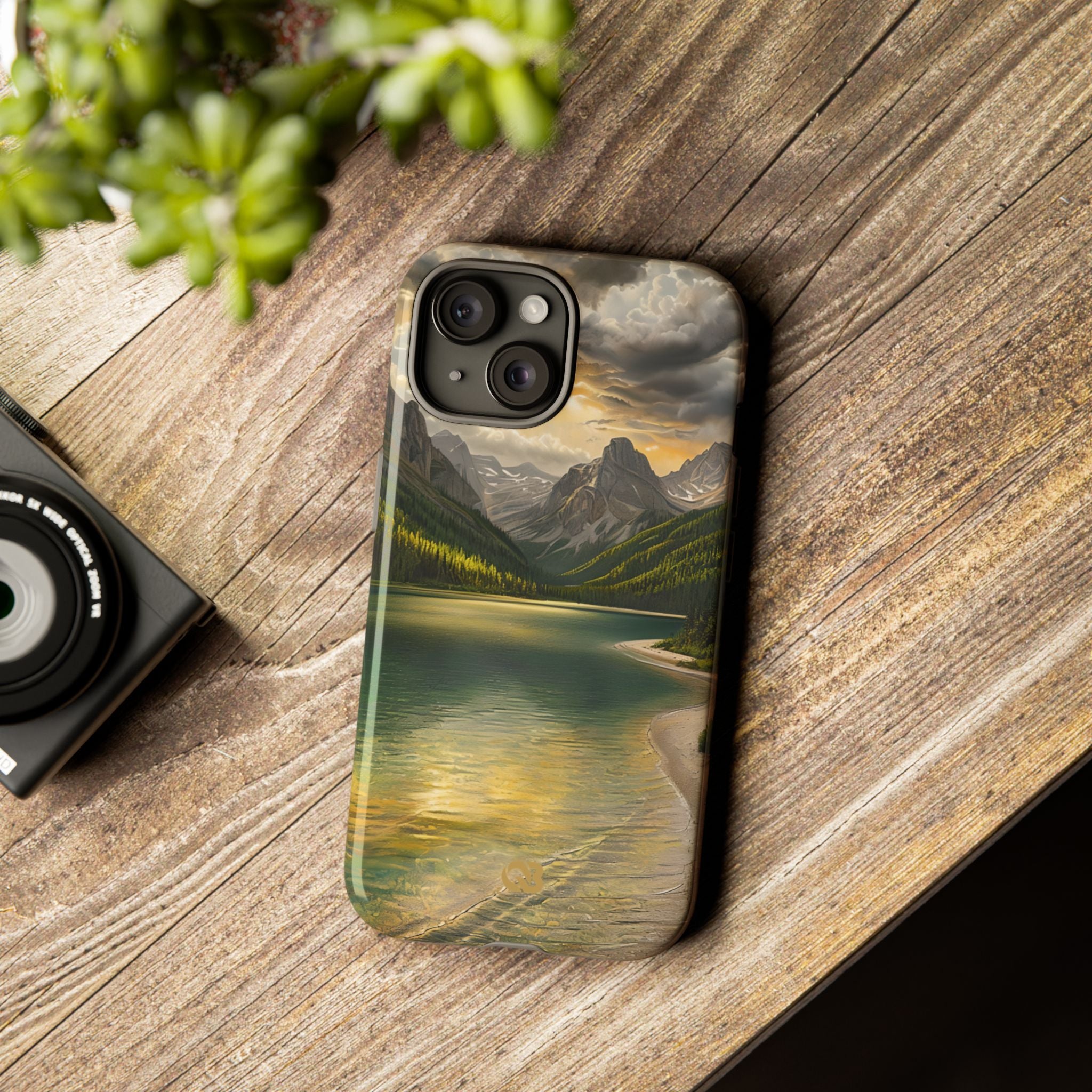Gilded Mountain Lake · Tough Phone Case for iPhone