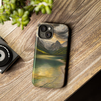 Gilded Mountain Lake · Tough Phone Case for iPhone