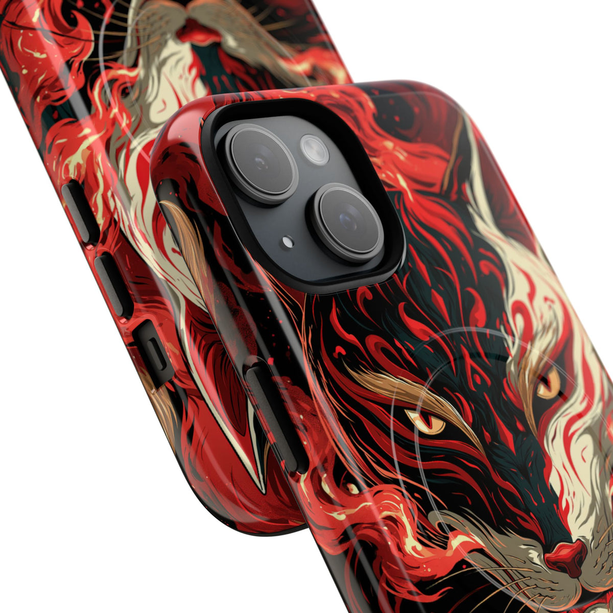 Crimson Kitsune Spirit · Tough 2.0 Magnetic Phone Case for iPhone · Red