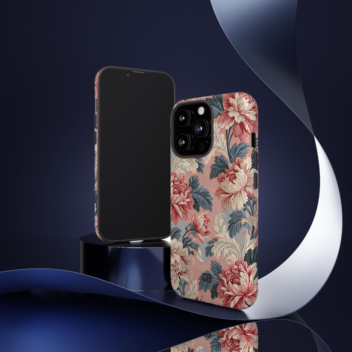 Blush Peony Jacquard · Tough Phone Case for iPhone · Pink
