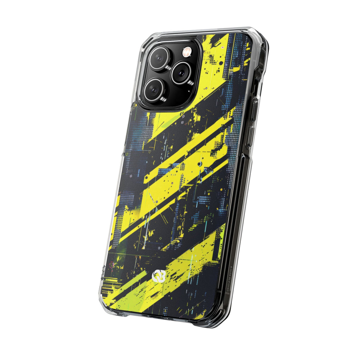 Acid Hazard · Clear Impact Magnetic Phone Case for iPhone ·  Yellow