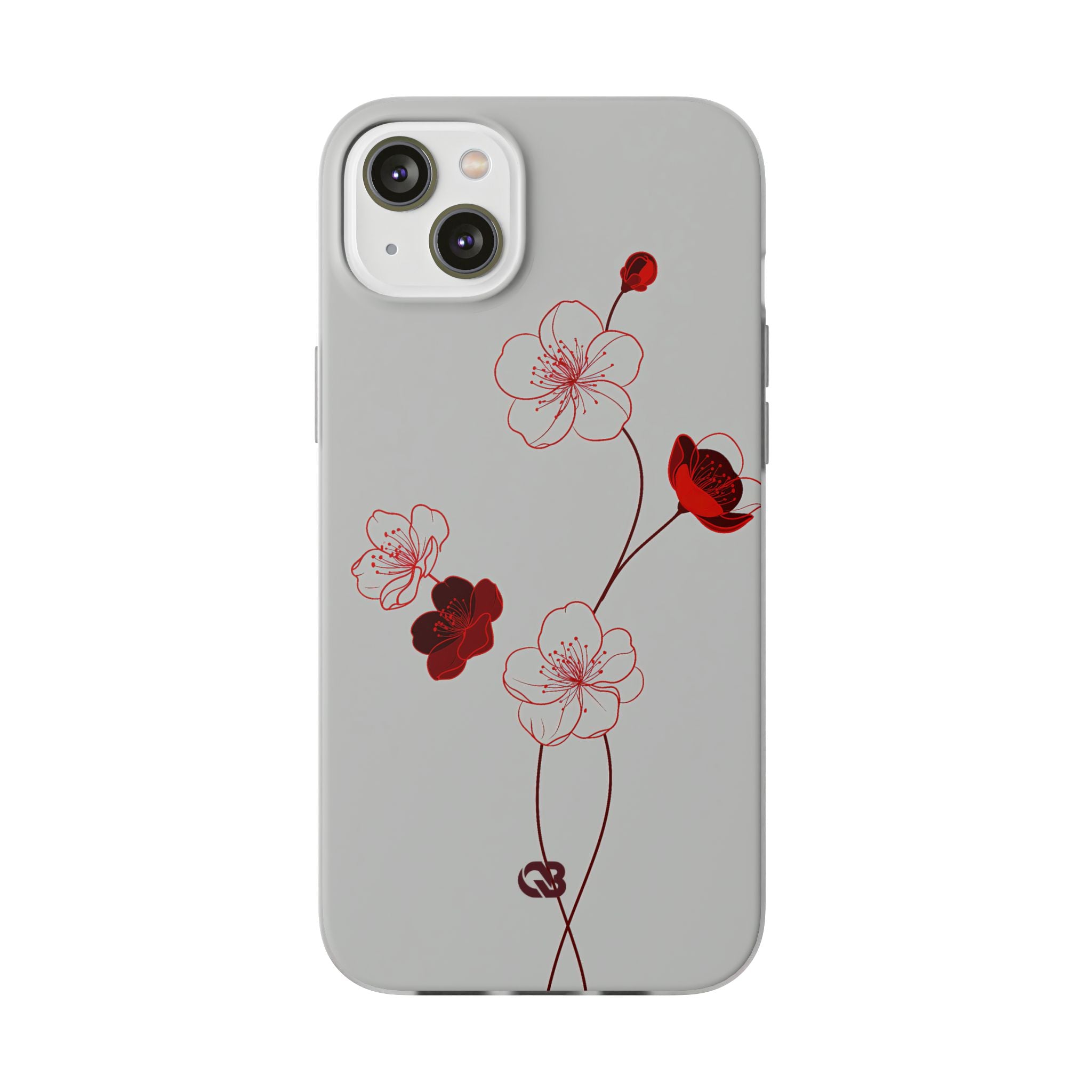 Red Lite Phone Case for iPhone - Kyoto Ember Bloom