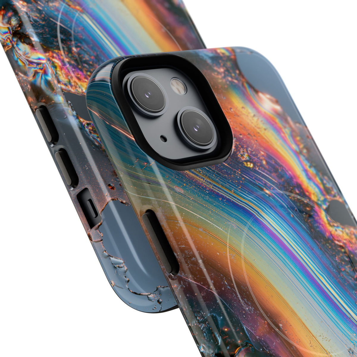 Prismatic Aura Flow · Tough 2.0 Magnetic Phone Case for iPhone · Blue