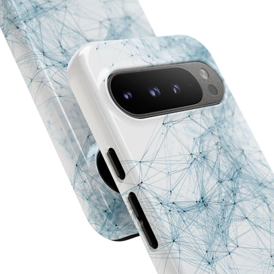 Blue Tough Phone Case for Google Pixel - Glacial Neural Web