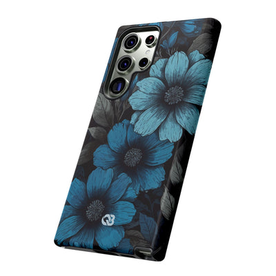 Obsidian Blue Petals · Tough Handyhülle für Samsung