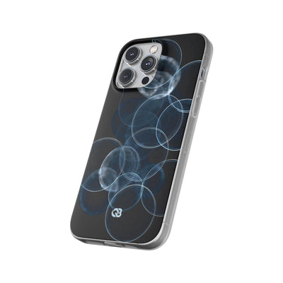 Blue Lite Phone Case for iPhone - Cyan Pulse Ripple