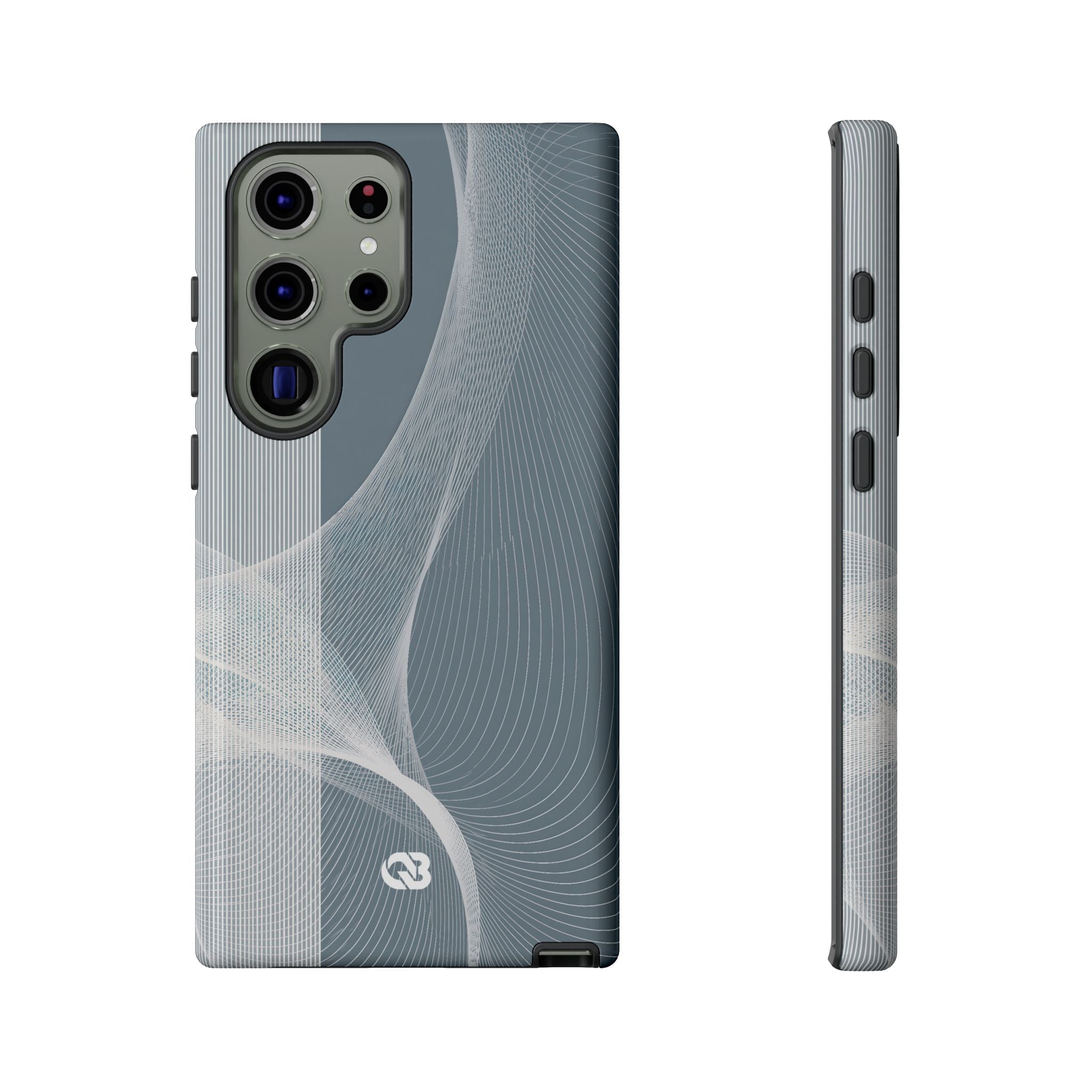 Grey Tough Phone Case for Samsung - Slate Mesh Horizon