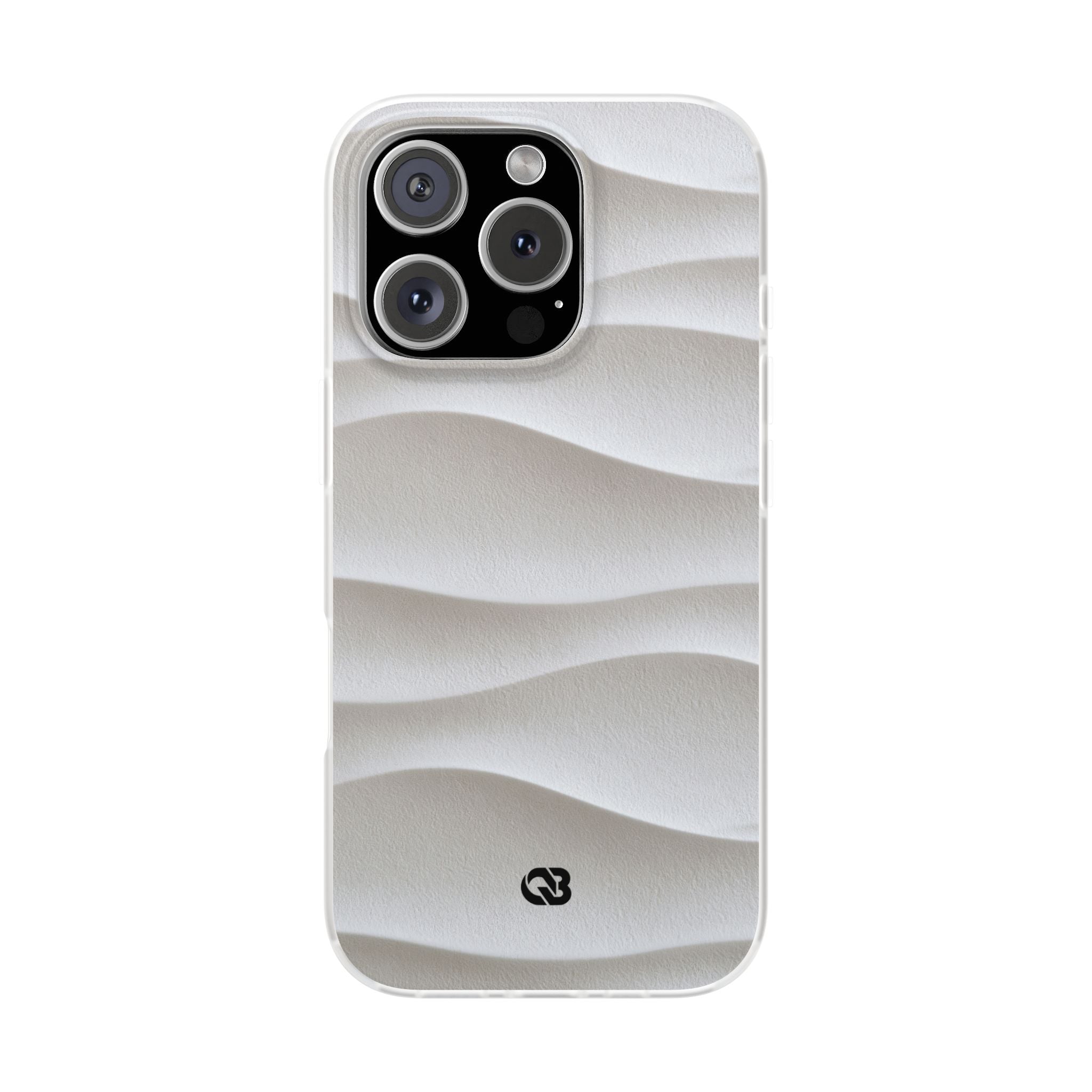 White Lite Phone Case for iPhone - Arctic Flow Ridges