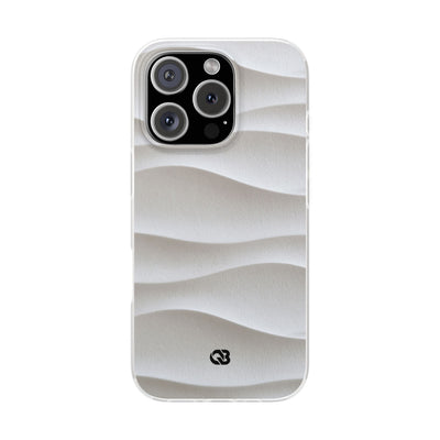 White Lite Phone Case for iPhone - Arctic Flow Ridges