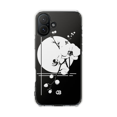 Black Impact MagSafe Phone Case for iPhone - Lunar Orchid Grid