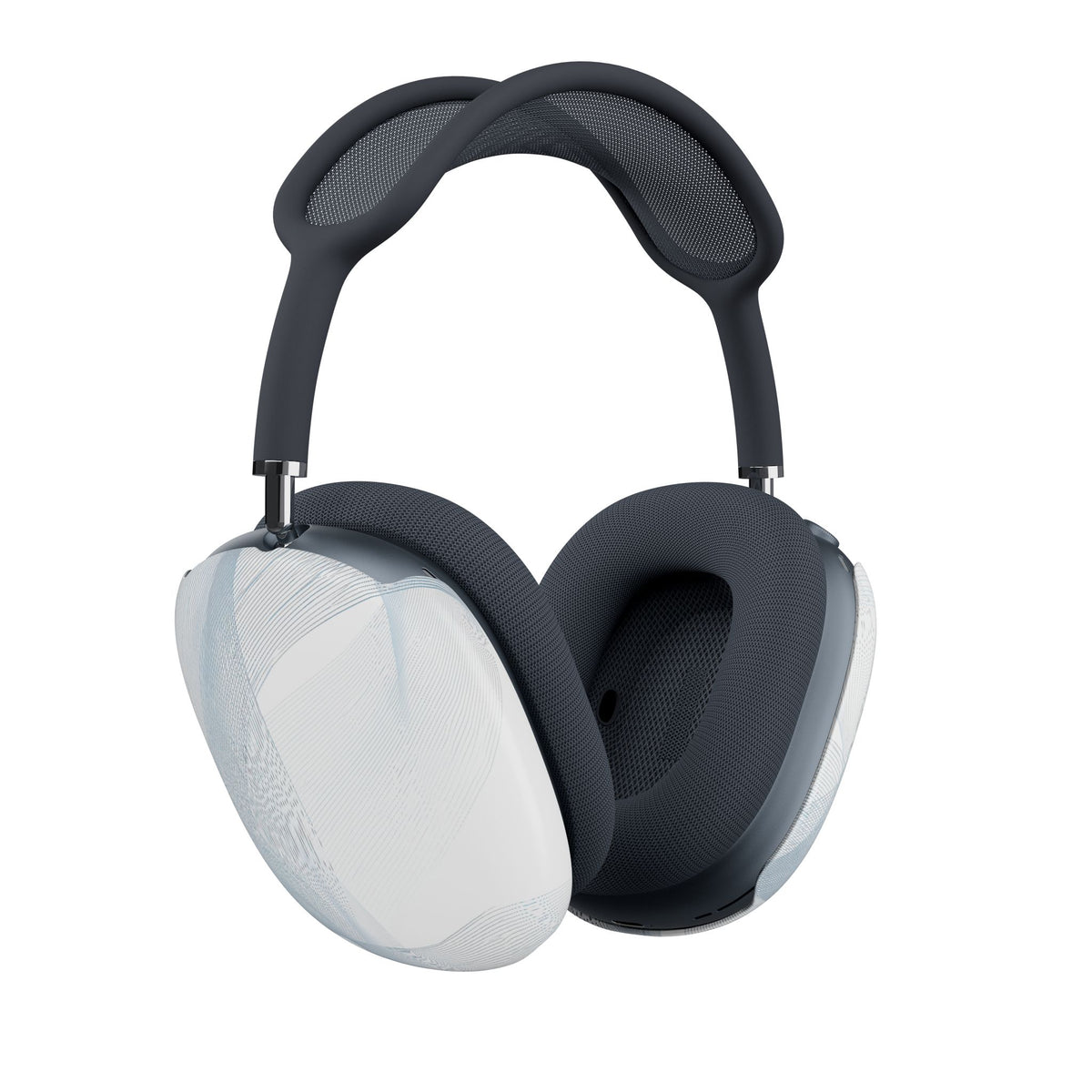 Glacial Contour Waves · Hard Case for AirPods Max · White