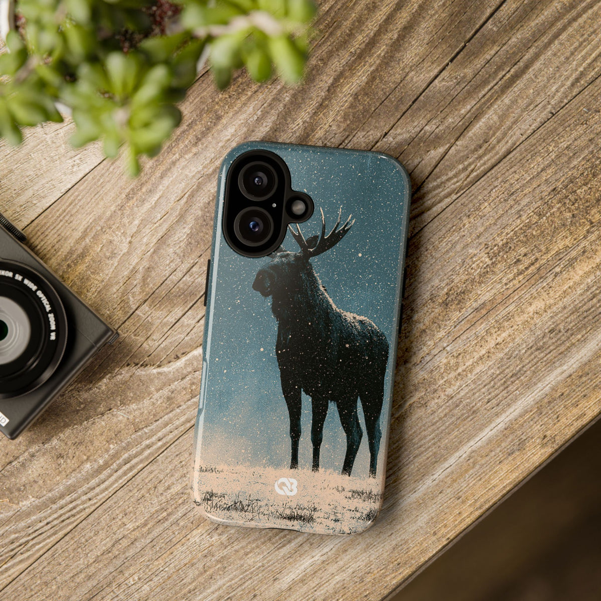 Nordic Boreal Moose · Tough Phone Case for iPhone · Blue