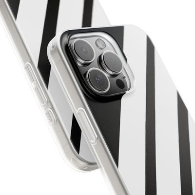 Obsidian White Bars · Soft Handyhülle für iPhone