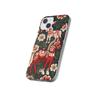 Nordic Dala Meadow · Lite Phone Case for iPhone ·  Red