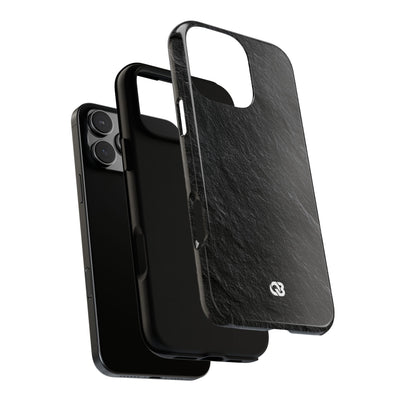 Black Tough Phone Case for iPhone - Raw Obsidian Slate
