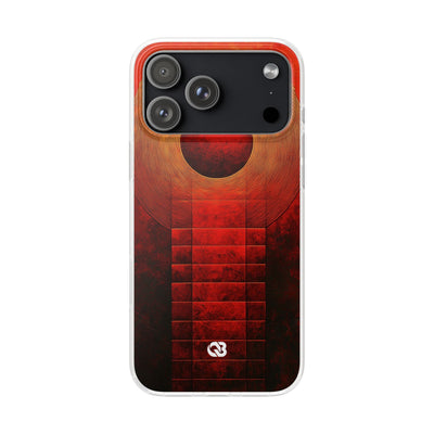 Crimson Solar Halo · Soft Custodia per iPhone