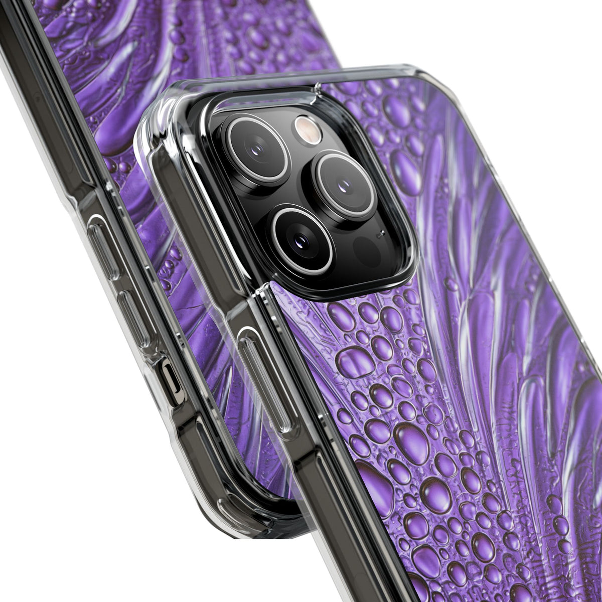 Violet Liquid Gel · Clear Impact Magnetic Phone Case for iPhone · Purple