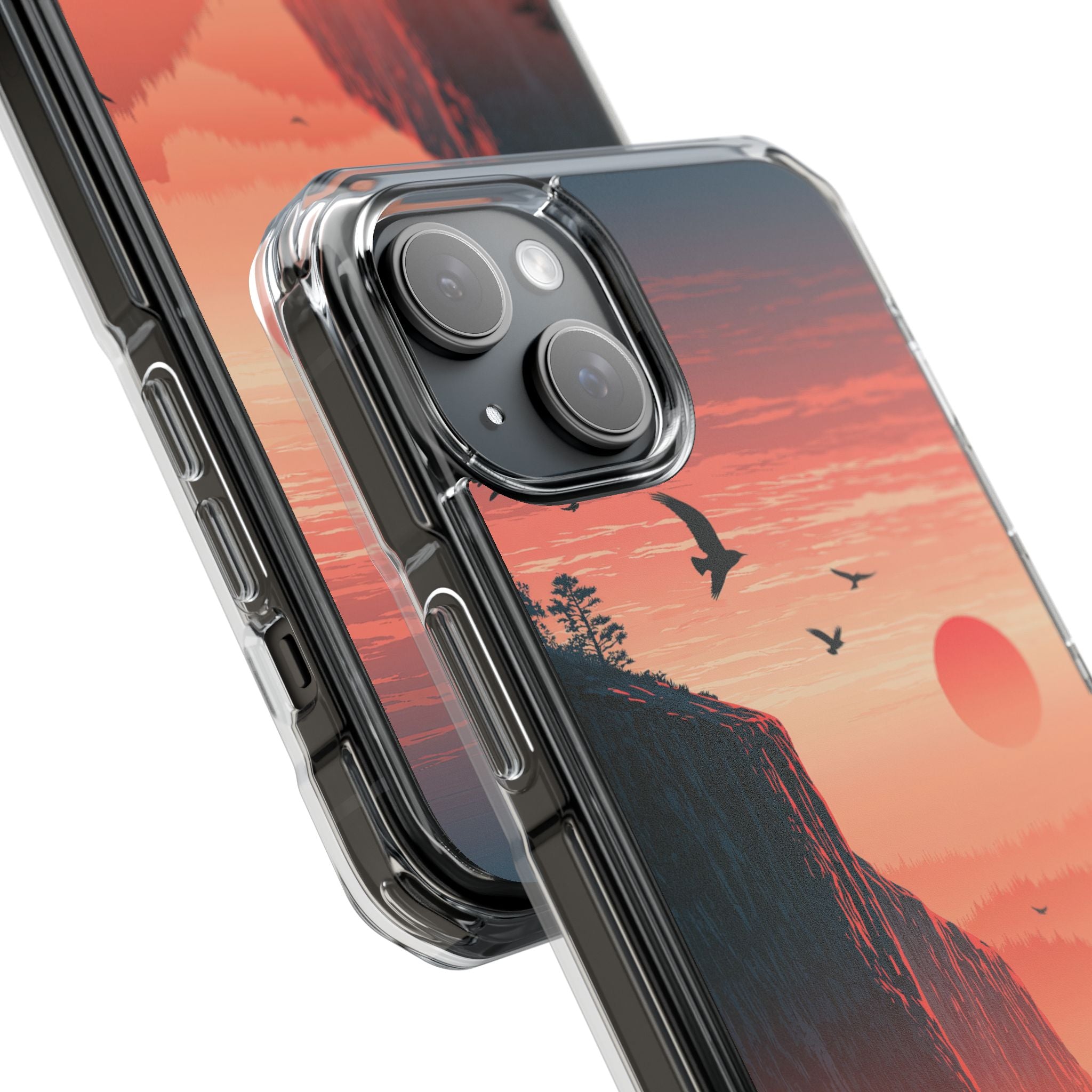 Orange Impact MagSafe Phone Case for iPhone - Crimson Ridge Flight