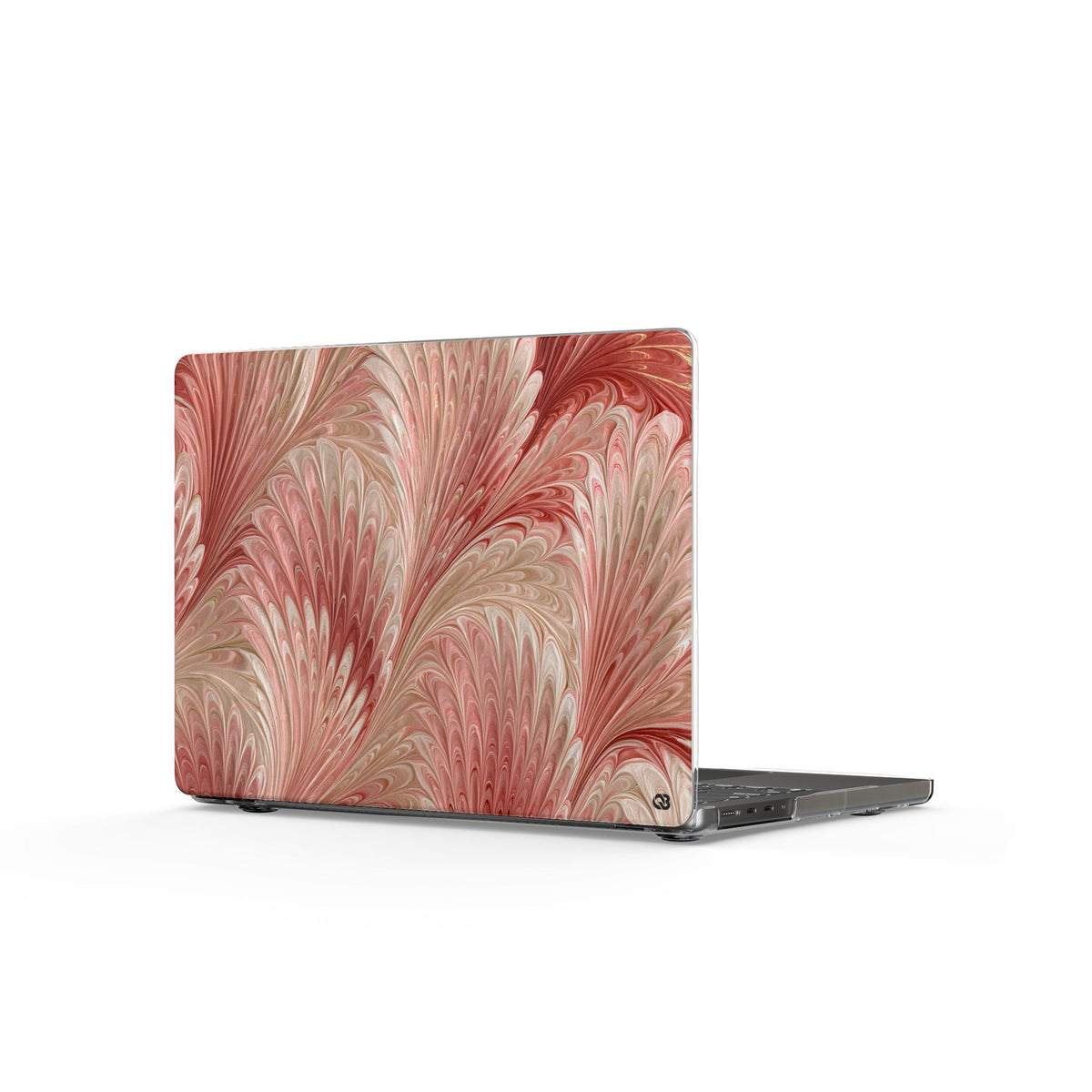 Blush Petal Plume · Clear Hard Case for MacBook · Pink