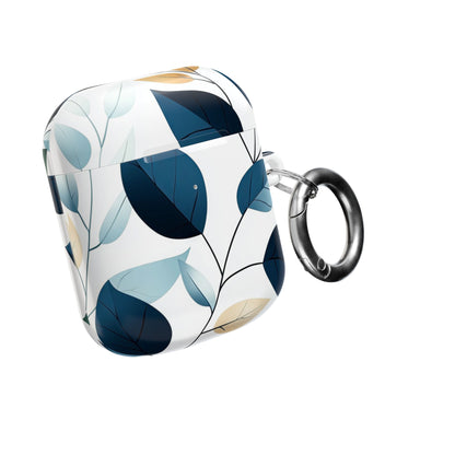 Navy Leaf Veins - AirPods Case