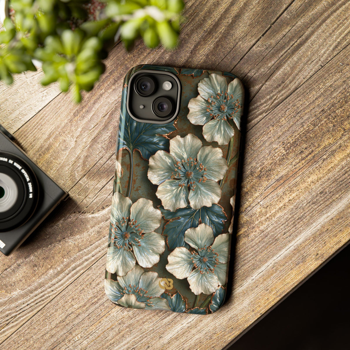 Gilded Blossom Reverie · Tough Phone Case for iPhone · Teal
