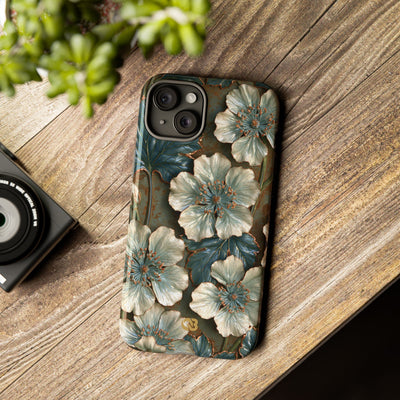 Gilded Blossom Reverie · Tough Phone Case for iPhone · Teal