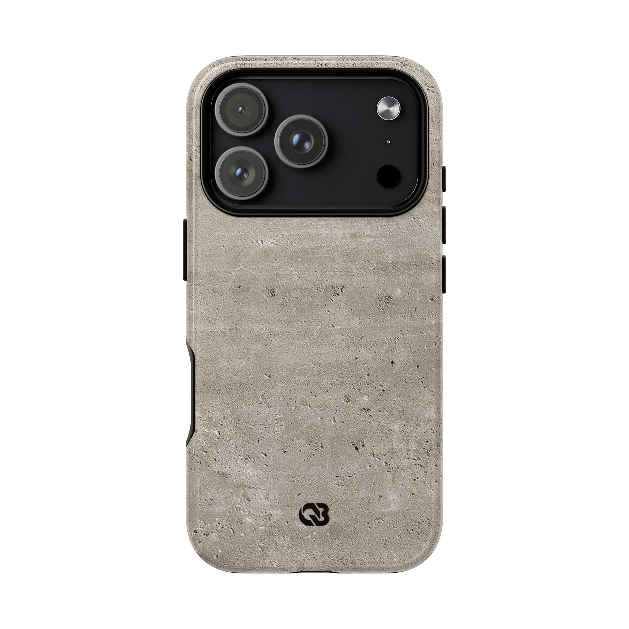 Grey Tough 2.0 Magsafe Phone Case for iPhone - Brutalist Stone Grit