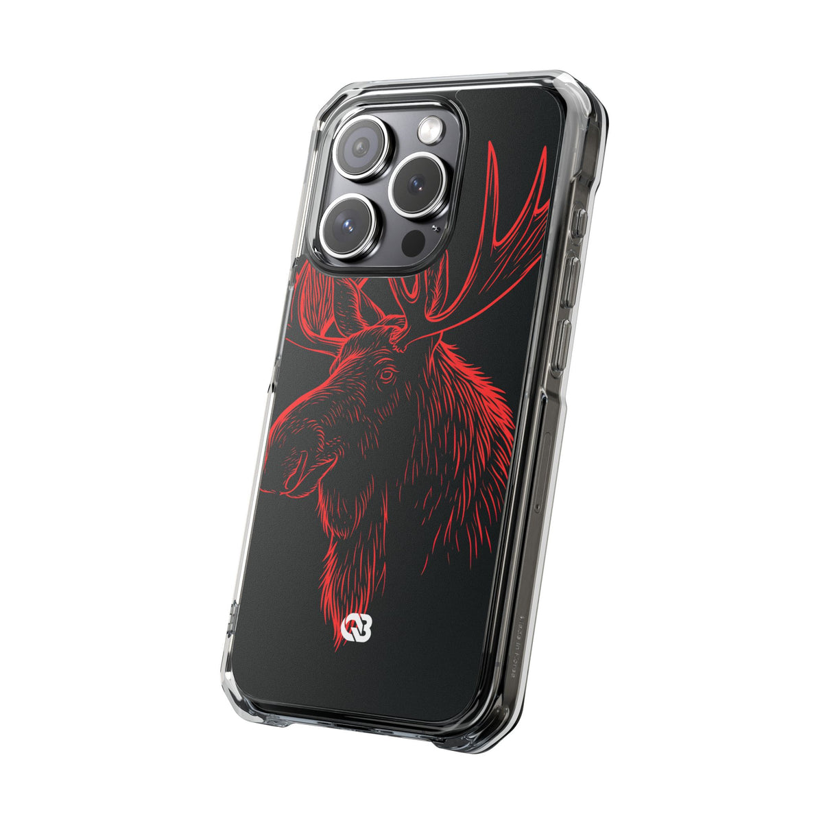 Nordic Elk · Clear Impact Magnetic Phone Case for iPhone · Black