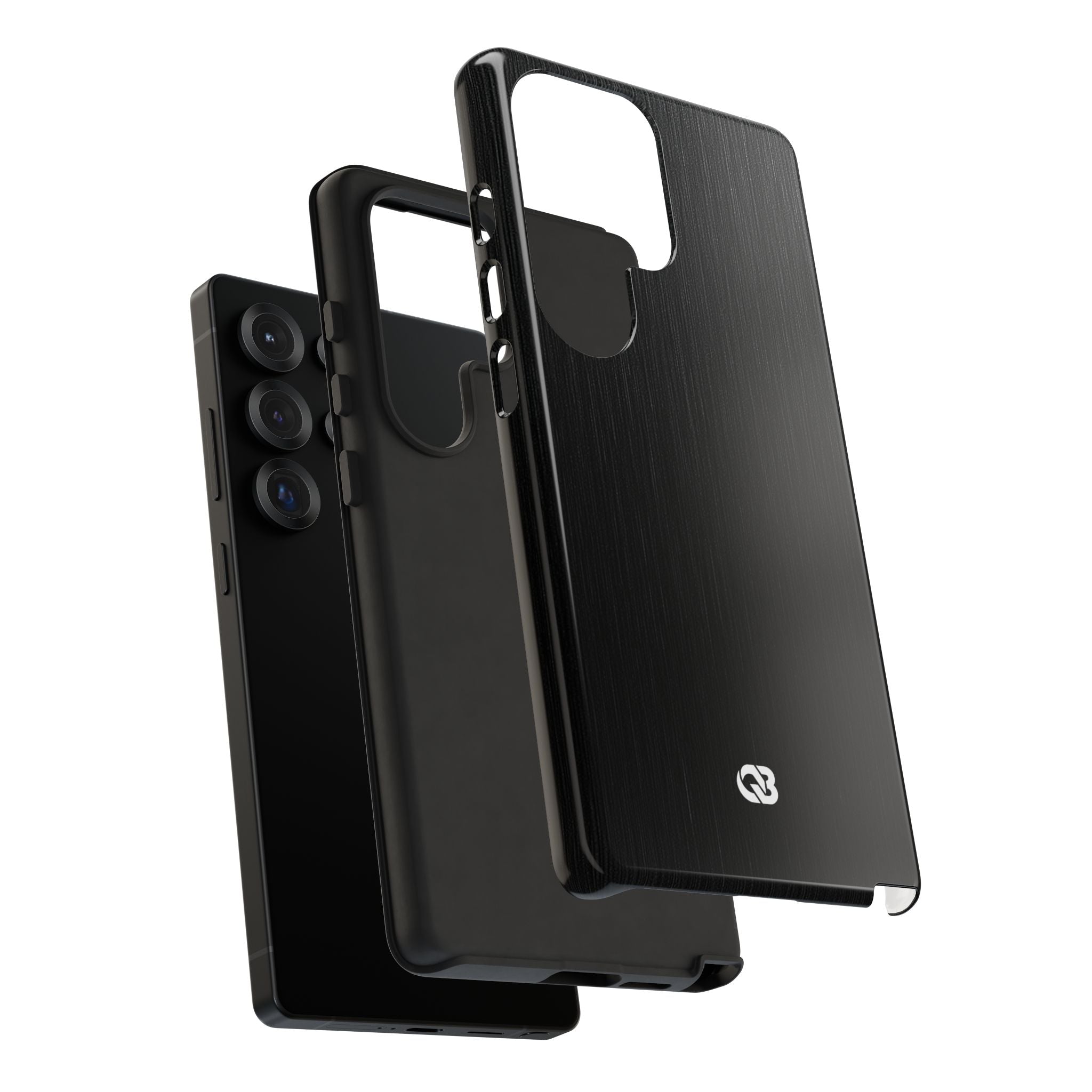 Black Tough Phone Case for Samsung - Brushed Obsidian Slate