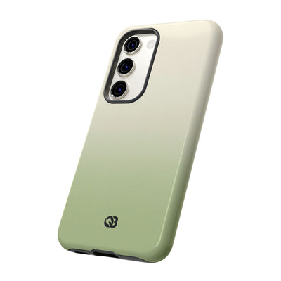 Green Tough Phone Case for Samsung - Bone Sage Fade