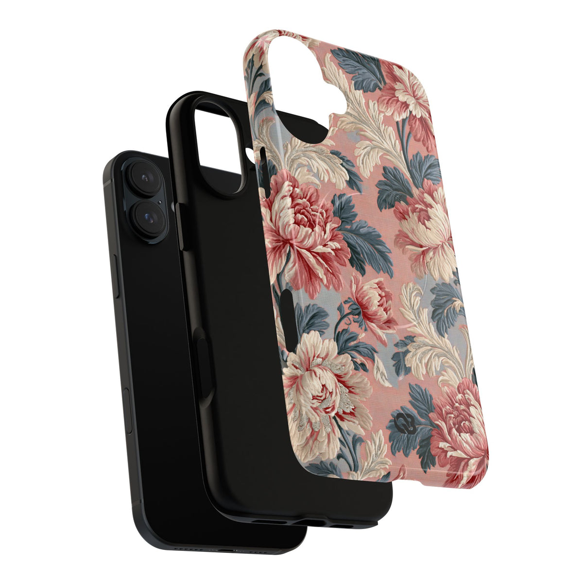 Blush Peony Jacquard · Tough 2.0 Magnetic Phone Case for iPhone · Pink