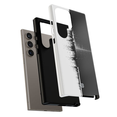 Black Tough Phone Case for Samsung - Static Signal Split