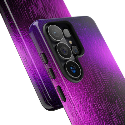 Violet Cyber Circuit · Tough Phone Case for Samsung · Purple