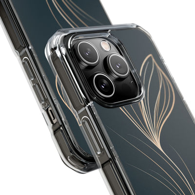 Teal Impact MagSafe Phone Case for iPhone - Sandstone Silk Flora