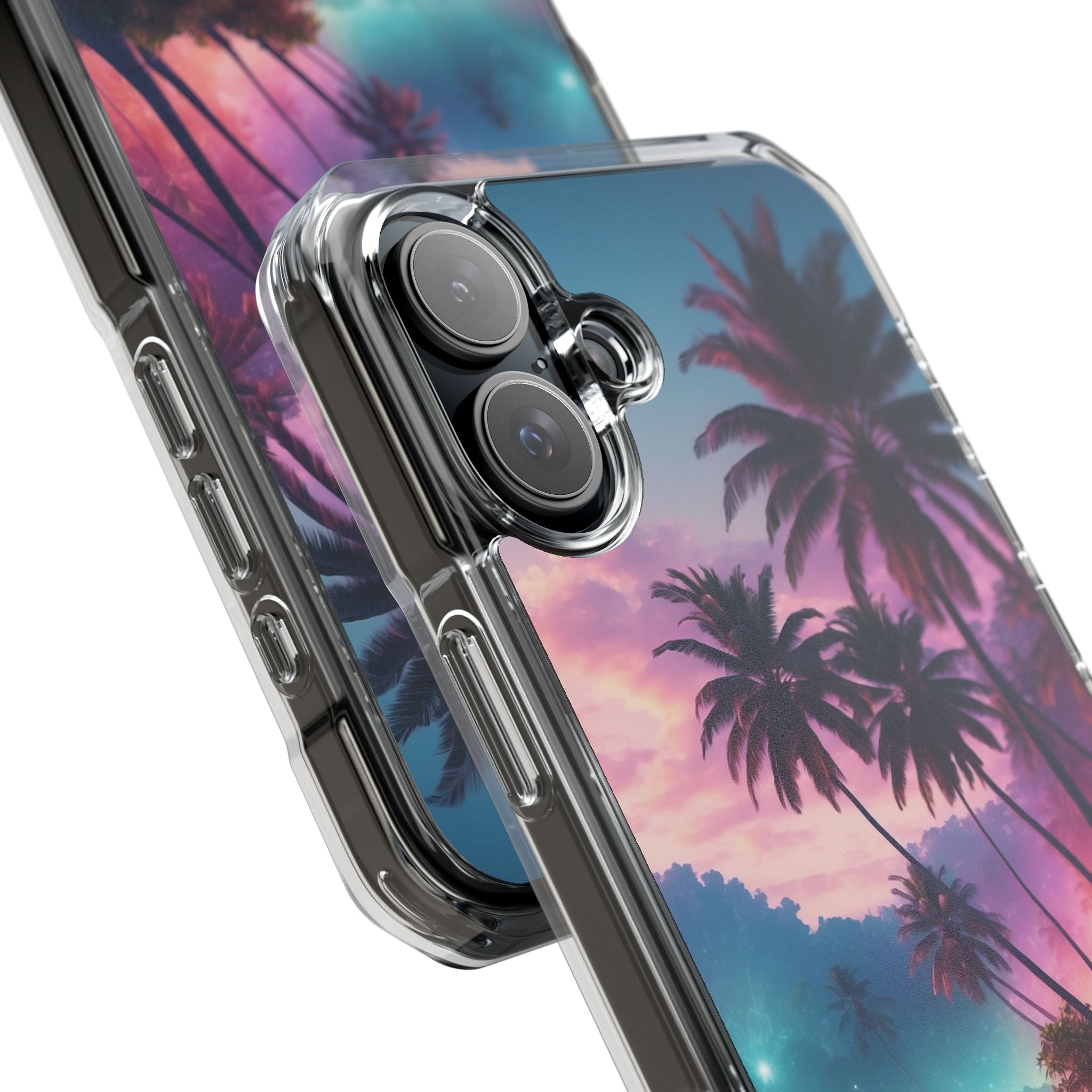 Neon Shore Palms · Impact etui na telefon dla iPhone · Magsafe