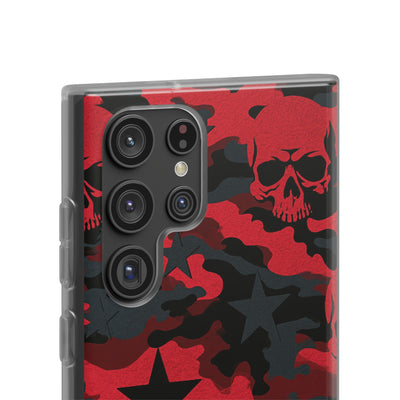 Crimson Skull Camo · Lite Phone Case for Samsung · Red