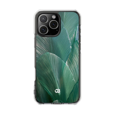 Translucent Fan Palm · Clear Impact Magnetic Phone Case for iPhone · Teal