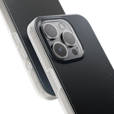 Black Lite Phone Case for iPhone - Midnight Brushed Grain