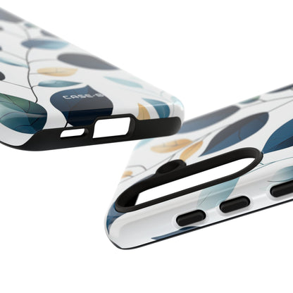 Navy Leaf Veins Samsung S24 Case - Tough