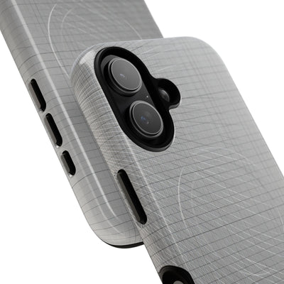 Grey Tough 2.0 Magsafe Phone Case for iPhone - Chrome Mesh Warp