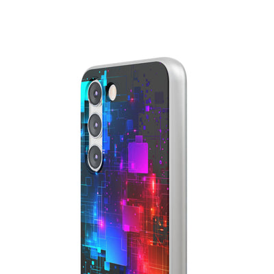 Spectral Circuit Grid · Lite Phone Case for Samsung · Black