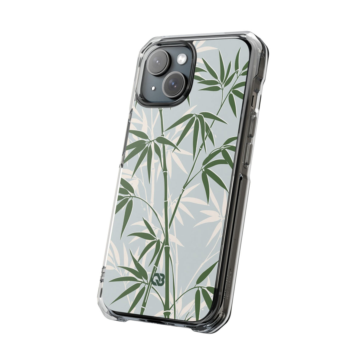 Serene Bamboo · Clear Impact Magnetic Phone Case for iPhone ·  Green