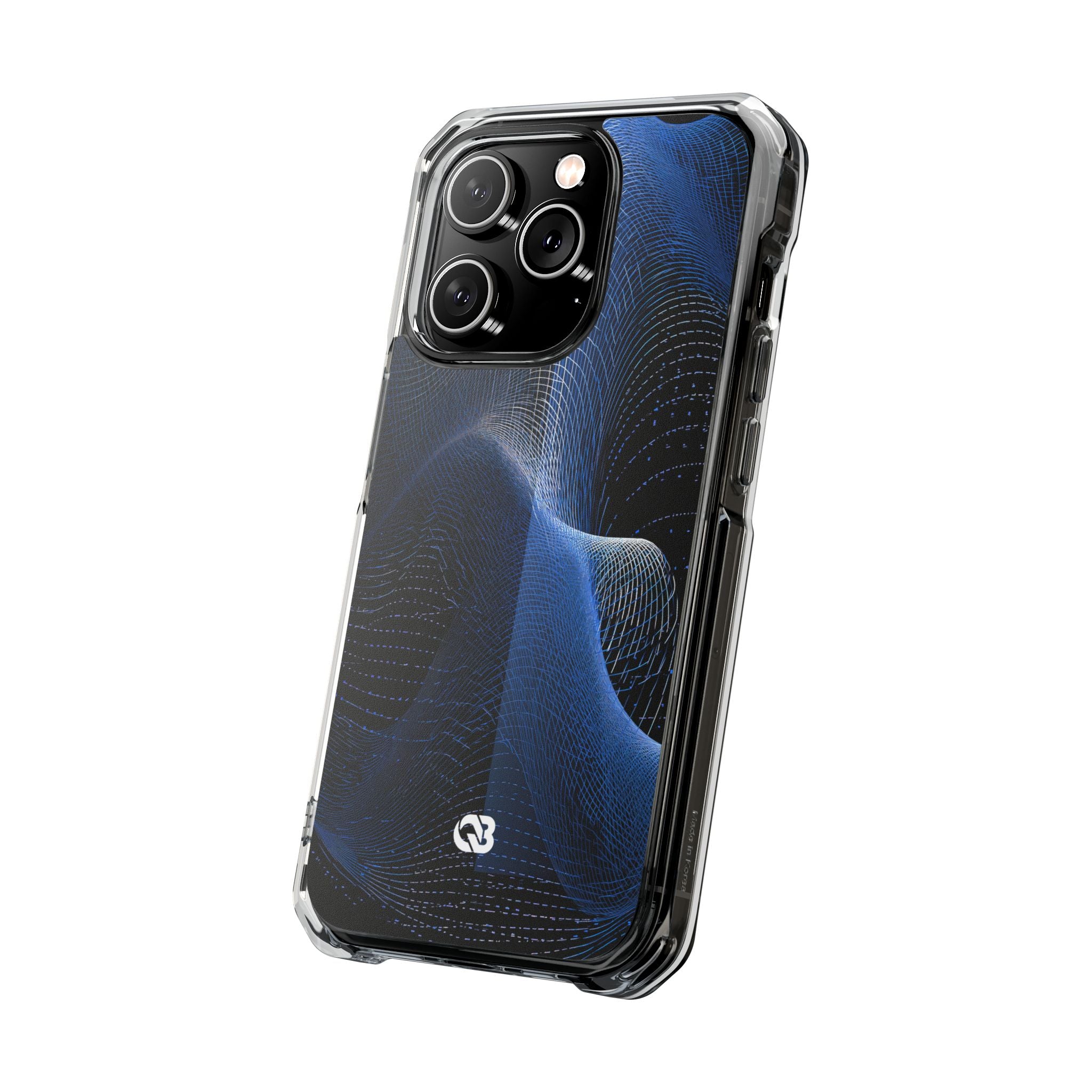 Blue Impact MagSafe Phone Case for iPhone - Electric Cobalt Topo