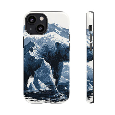 Fjord Summit Bear · Tough Phone Case for iPhone · Blue
