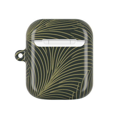 Midnight Palm Frond · Hard Case for AirPods & AirPods Pro · Green