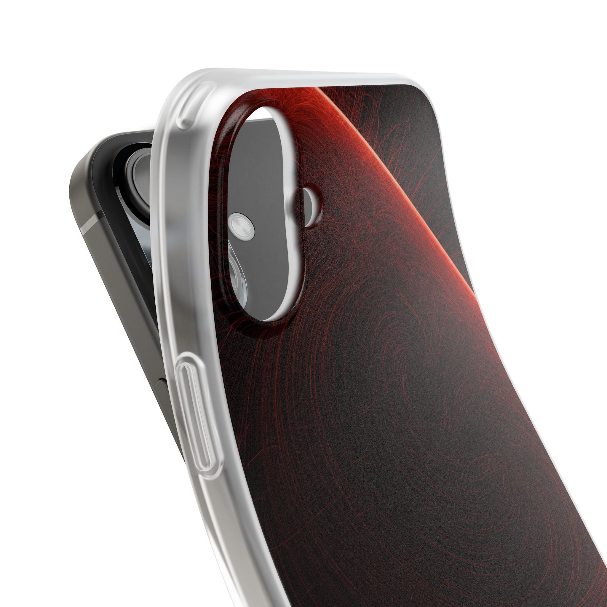 Red Lite Phone Case for iPhone - Crimson Flare Flux