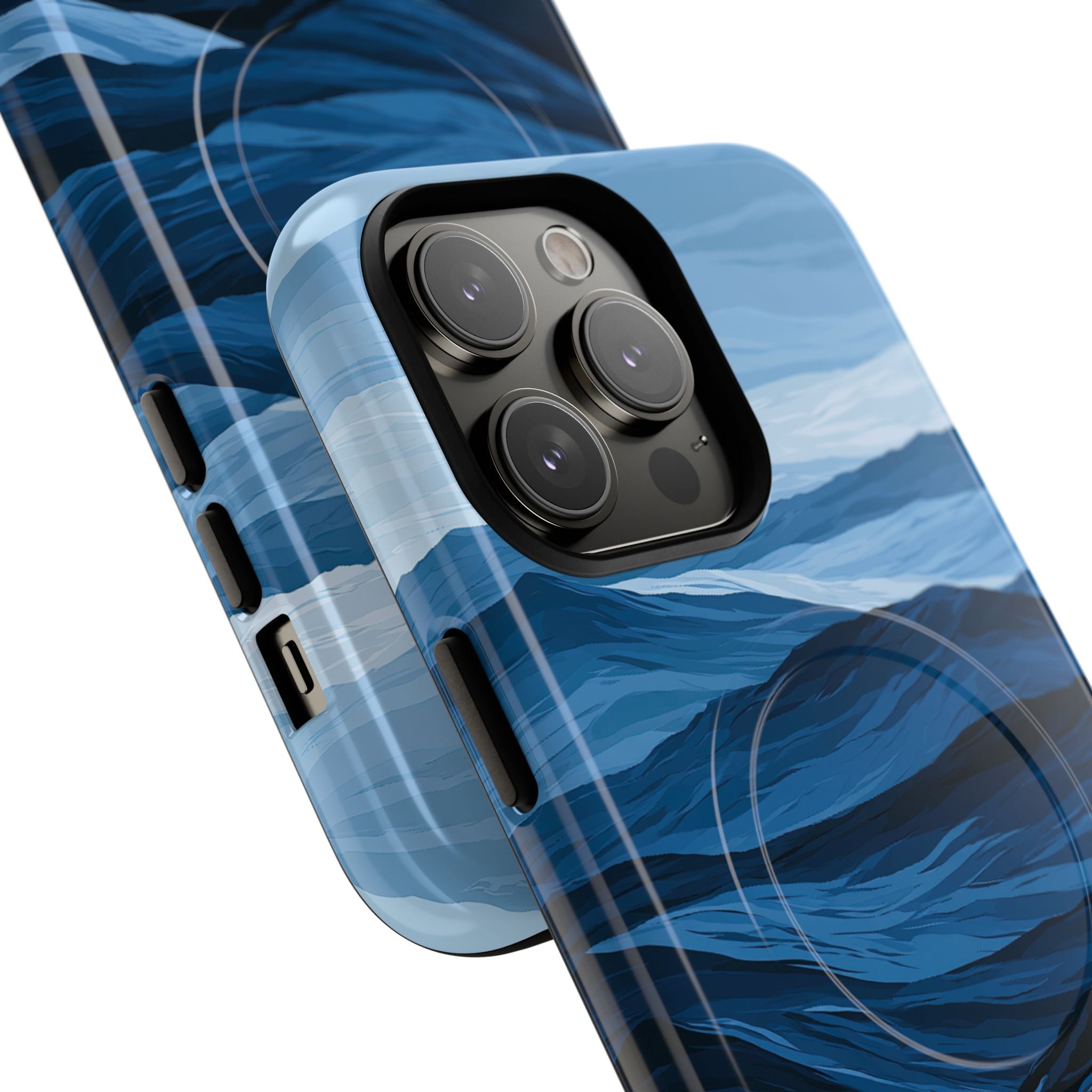 Blue Tough 2.0 Magsafe Phone Case for iPhone - Cobalt Ridge Tides