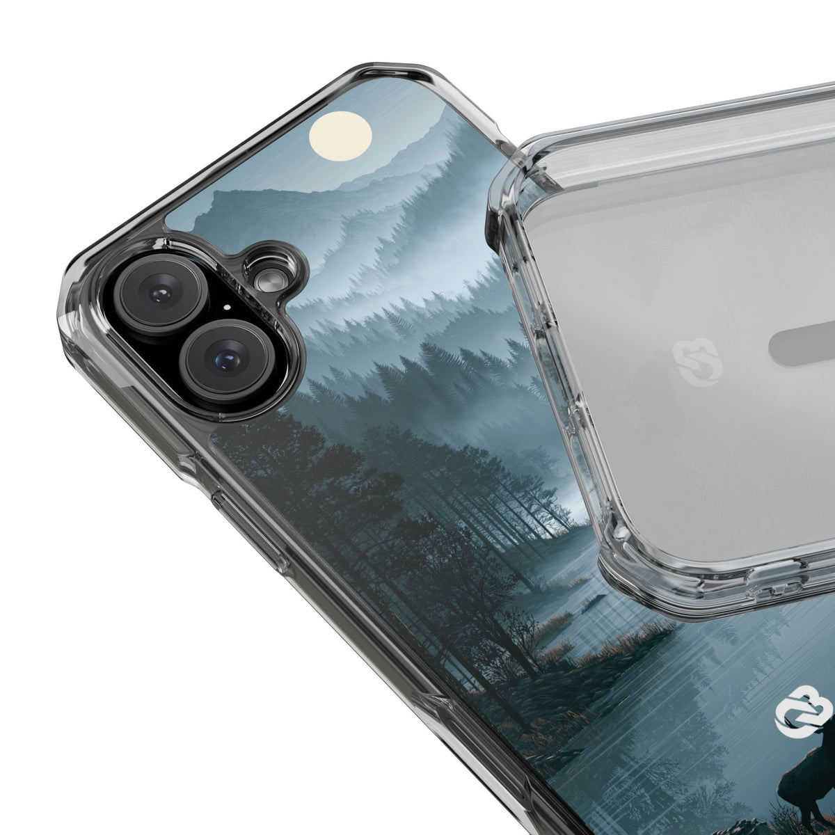 Silent Nordic Fjord · Clear Impact Magnetic Phone Case for iPhone · Blue