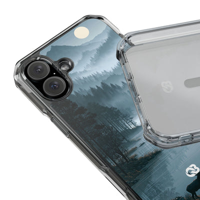Silent Nordic Fjord · Clear Impact Magnetic Phone Case for iPhone · Blue
