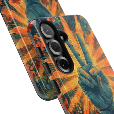 Fleur de paix radieuse · Coque de téléphone Tough pour Samsung